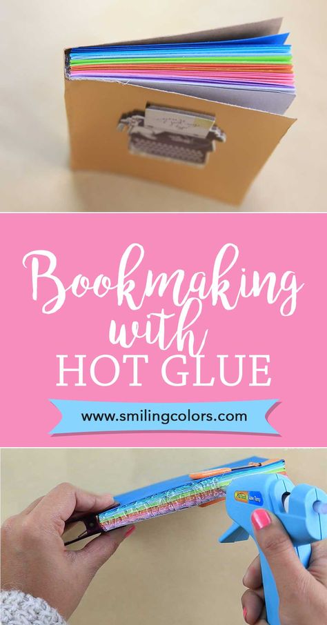 Pull Tab Book Diy, Bookmaking Ideas, Book Binding Glue, Diy Bookbinding, Diy Glue, Homemade Books, Diy Buch, Bookbinding Tutorial, Apartment Hacks