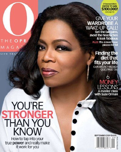 O, The Oprah Magazine (1-year auto-renewal): Amazon.com: Magazines Magazine Front Cover, Suze Orman, Oprah Magazine, Money Lessons, Black Magazine, Magazine Cover Design, Stronger Than You, Tv Entertainment, Oprah Winfrey