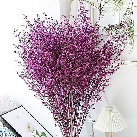 Amazon.com: Dried Flowers Bouquet, Dry Caspia Flower Bundle, Floral Lavender, Babys Breath Artificial Flowers Arrangements for Wedding Decor, Door Wreath, Home Party Table Vase Decoration (Purple, 17'') : Home & Kitchen Artificial Flowers Arrangements, Sea Lavender, Dried Flowers Bouquet, Flower Bundle, Vase Decoration, Flowers Arrangements, Dry Plants, Preserved Flowers, Table Vase