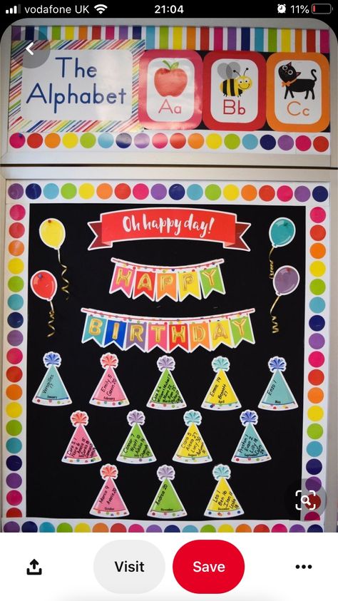 Birthday Chart For Preschool, Preschool Birthday Board, Birthday Corner, Hot Air Balloon Classroom Theme, Preschool Birthday, Kids Classroom Decor, Birthday Chart, Birthday Blast, Birthday Bulletin