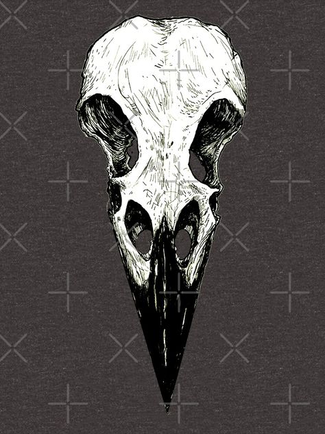 Raven Skull Tattoo, Raven Skull, Skull T Shirt, Skull Tshirt, Women's Lingerie, Finger Tattoos, Dark Fantasy Art, Dark Fantasy, Drawing Reference