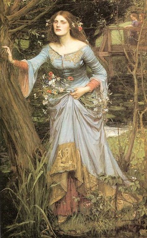 Ophelia Painting, Waterhouse Paintings, Pre Raphaelite Paintings, Pre Raphaelite Art, Odilon Redon, John Everett Millais, John William Waterhouse, Green Gown, Pre Raphaelite