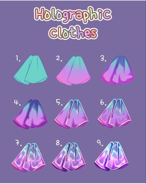 Origami Sketch, Holographic Clothes, Coloring Tips, Digital Art Beginner, Coloring Tutorial, Digital Painting Tutorials, Poses References, Anime Drawings Tutorials, Drawing Clothes