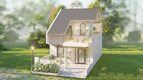 Small Loft Exterior, Small Loft House Design Exterior, House With Loft Design, Small Loft House Design, Loft House Exterior, Tiny Home With Loft, Small Loft House, Tiny Loft House, Tiny House With Loft