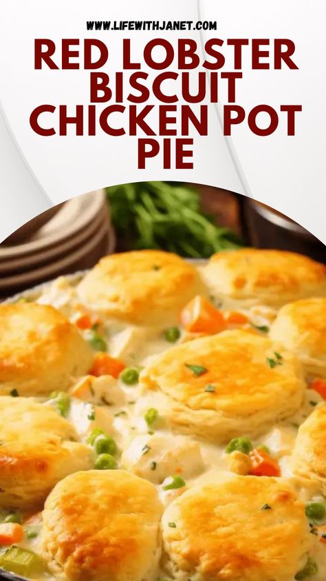 Biscuit Mix Chicken Pot Pie, Gluten Free Red Lobster Biscuits, Recipe For Chicken Pot Pie, Red Lobster Cheese Biscuits, Red Lobster Biscuit Mix, Biscuit Pot Pie, Homemade Pot Pie, Lobster Biscuits, Biscuit Chicken Pot Pie