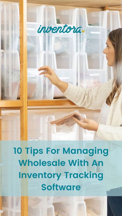 Wholesale is one of the biggest goals for handmade businesses. Before getting started, it’s crucial to understand how to handle these type of orders. It’s essential to achieve this by finding an inventory tracking software for small businesses that fits your needs early on. In this article, we discuss our best tips for wholesale inventory management to get your business streamlined and organized at any stage you’re in. Small Business Inventory Organization, Inventory Organization, Business Inventory, Inventory Storage, Inventory Tracking, Inventory Management Software, Small Business Resources, Inventory Management, Business Organization