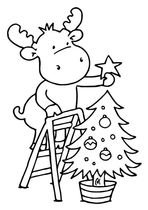 Juleverksted For Barn, Christmas Tree Coloring Page, Christmas Coloring Sheets, Printable Christmas Coloring Pages, Tree Coloring Page, Christmas Coloring Books, Easy Coloring, Coloring Pages For Girls, Christmas Coloring