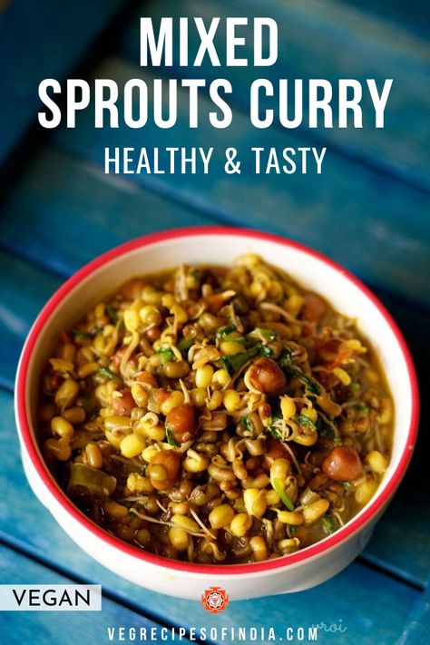 Sprouts Recipes Indian, Lentil Recipes Indian, Diet For Kids, Curry Recipes Easy, Indian Rice Recipes, Savory Bites, North Indian Recipes, Goan Recipes, Sabzi Recipe