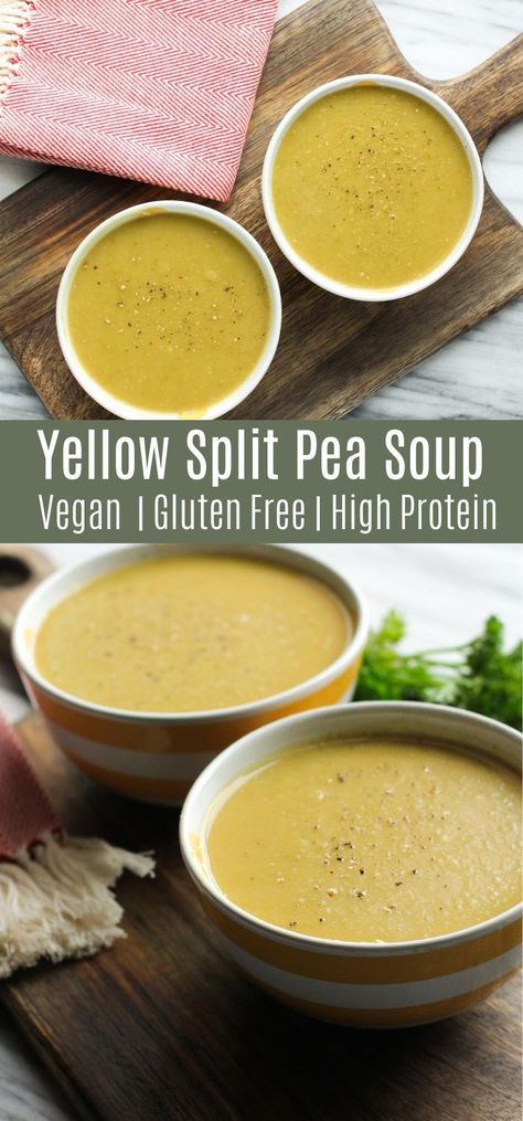 Yellow Split Pea Recipe, Vegetarian Split Pea Soup, Vegan Split Pea Soup, Yellow Split Pea, Yellow Split Pea Soup, Split Pea Soup Recipe, Yellow Split Peas, Healthy Dinner Recipe, Split Pea Soup