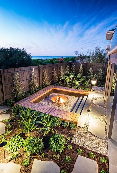 Melbourne Landscape, Fire Pit Landscaping, Have Inspiration, Landscape Plans, Backyard Inspo, Backyard Fire, Fire Pit Backyard, Backyard Patio Designs, Back Garden