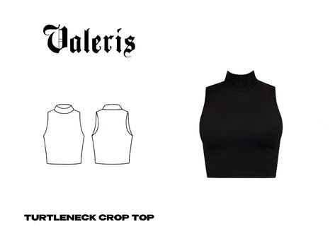 PDF Digital sewing pattern for Turtleneck Crop Top. Turtleneck Shirt Pattern, Mock Neck Top Pattern, High Neck Top Sewing Pattern, Cowl Neck Top Pattern Free Sewing, Sewing Tank Tops Pattern, Sewing Turtleneck, High Neck Top Pattern, Turtle Neck Sewing Pattern, Sewing Patterns 2023