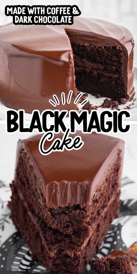 Magic Chocolate Cake, Black Magic Cake, Cake With Coffee, Chocolate Cake With Coffee, Decadent Chocolate Cake, Magic Cake, Best Chocolate Cake, Oreo Dessert, Decadent Cakes