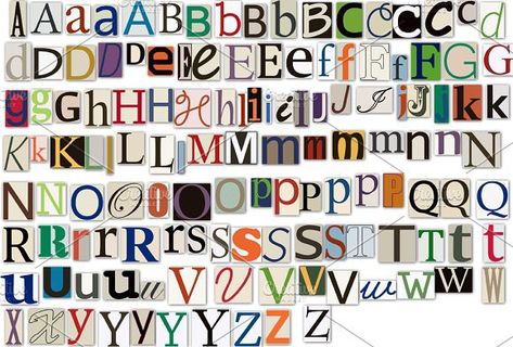 Newspaper Alphabet Clipart & Vectors #magazine #newspaper