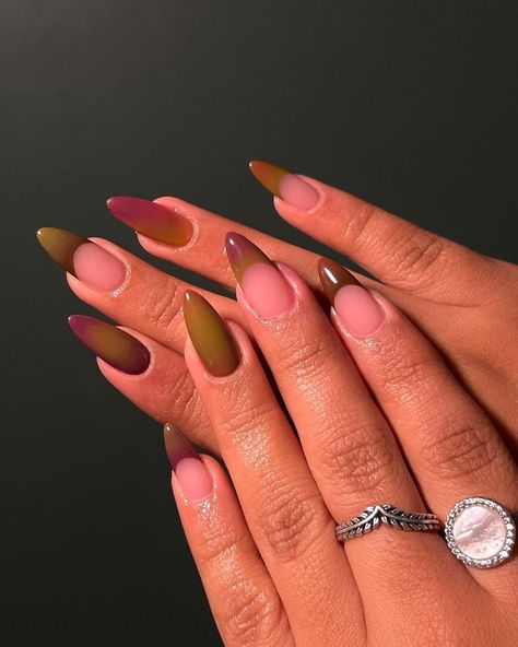 For My Best Friend, Medium Almond, Airbrush Nails, New Nails, Classy Acrylic Nails, Almond Acrylic Nails, Hair Skin Nails, Manicure Y Pedicure, Minimalist Nails