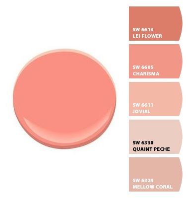 Mellow Coral Sherwin Williams Bedrooms, Peachy Pink Paint Color Sherwin Williams, Peach Entryway, Coral Pink Paint Colors, Sherwin Williams Peach Colors, Coral Paint Colors Sherwin Williams, Salmon Paint Color, Rose Paint Color, Dining Library