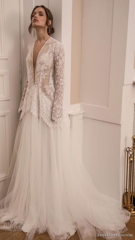 Wedding Dress Keyhole Back, Wedding Dress Separates, 2 Piece Wedding Dress, Wedding Dresses 2018, Perfect Bride, A Line Wedding Dress, Bohemian Wedding Dresses, Soft Tulle, Couture Wedding