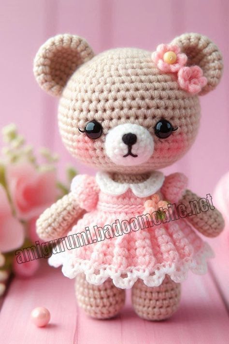 Amigurumi Cute Bear Free Pattern-5 – Free Amigurumi Crochet Crochet Teddy Bear Pattern Free, Crochet Bears, Teddy Bear Patterns Free, Baby Booties Free Pattern, Diy Crochet Toys, Bear Patterns Free, Crochet Bear Patterns, Amigurumi Bear, Crochet Teddy Bear Pattern