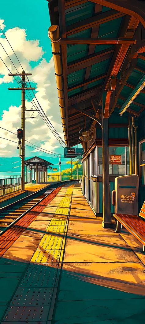 Animated Wallpapers For Mobile, Animation Artwork, Live Wallpaper Iphone, Art Gallery Wallpaper, Graphic Wallpaper, Cool Wallpapers Art, Summer Wallpaper, Dreamy Art, Anime Scenery Wallpaper