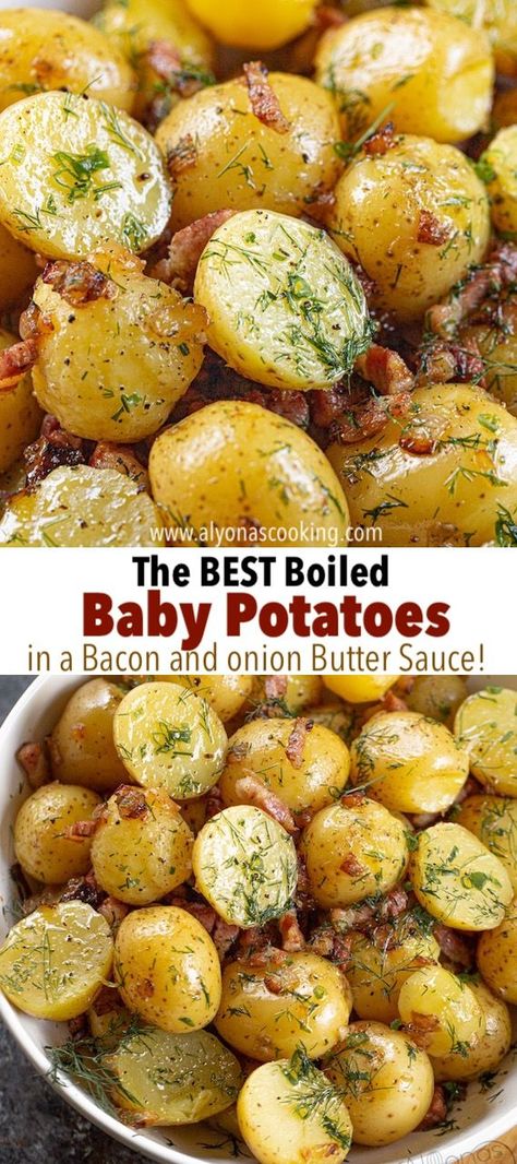 Boiled New Potatoes Butter, Boiling Small Potatoes, Boil Small Potatoes, Small Gourmet Potatoes, Dill Potatoes Boiled, Small Potatoes Recipe Stove, Boiled Golden Potato Recipes, Boiled Yukon Gold Potatoes, Small Gold Potatoes