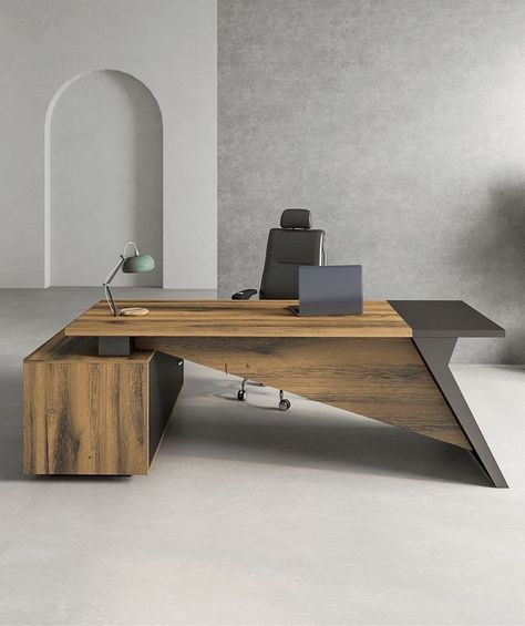 Modern Office Table Design, Executive Office Design, Modern Office Table, Feminine Living Room, Shop Counter Design, Luxury Office Furniture, Office Desk Designs, Office Wall Design, Industrial Office Design