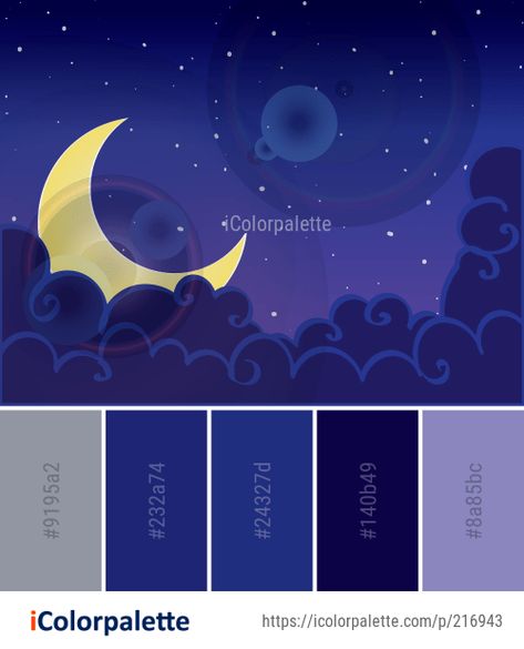 Color Palette Ideas from Blue Sky Atmosphere Image Star Colour Palette, Night Blue Color Palette, Blue Logo Palette, Starry Color Palette, Night Color Palette Illustration, Outer Space Color Palette, Sleep Color Palette, Blue Sky Color Palette, Starry Night Color Palette