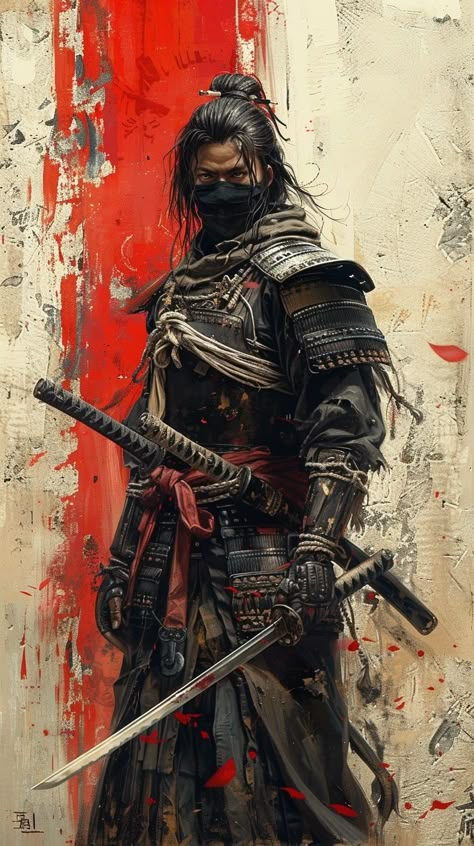 Modern Samurai Concept, Japanese Samurai Drawing, Japanese Tattoo Art Samurai, Scary Samurai, Japan Samurai Art, Samurai Concept Art, Oni Samurai Mask, Chinese Samurai, Samurai Face