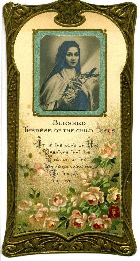 Saint Therese, Santi Cattolici, Vintage Holy Cards, Creator Of The Universe, St Therese Of Lisieux, Religious Pictures, Catholic Images, St Therese, Child Jesus