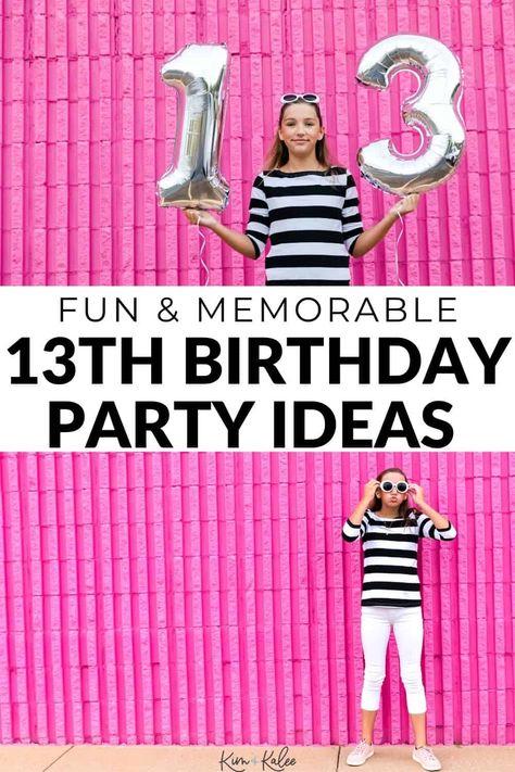 Girls 13th Birthday Ideas, 13th Birthday Party Ideas For Teens, 13th Birthday Party Ideas, 13th Birthday Party Ideas For Girls, Teen Girl Birthday Party, 13th Birthday Party, Small Birthday Parties, Thirteenth Birthday