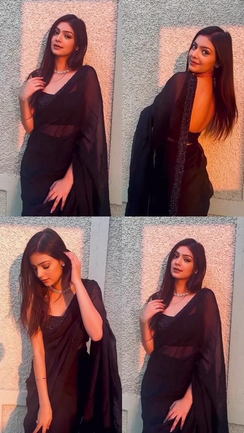 Georgette Saree Poses, Saree Look For Best Friend Wedding, Women Photo Poses In Saree, Poses Of Saree, Pose Ideas With Saree, Poses For Women In Saree Photoshoot, How To Pose With Saree, Photography Poses For Women In Saree, Self Portraits In Saree