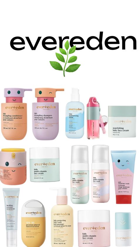 #evereden #kids #skincare Skin Care For 9-10 Years, Everdeen Skincare, Everdeen Skincare Kids, Evereden Kids Skincare, Skin Care For 11 Year, Ever Eden Skincare, Skincare For 12 Yrs Old, Sephora Skin Care For Kids, Skincare For 11 Yrs Old