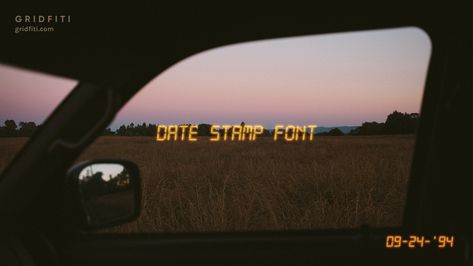 Download the date stamp font at Gridfiti! You'll be able to find this vintage aesthetic text along with several other visually appealing fonts! Date Stamp Vintage, Holiday Fonts Free, Kombinasi Font, Stamp Font, Font Aesthetic, Aesthetic Text, Ep Cover, Free Monogram Fonts, Font Vintage