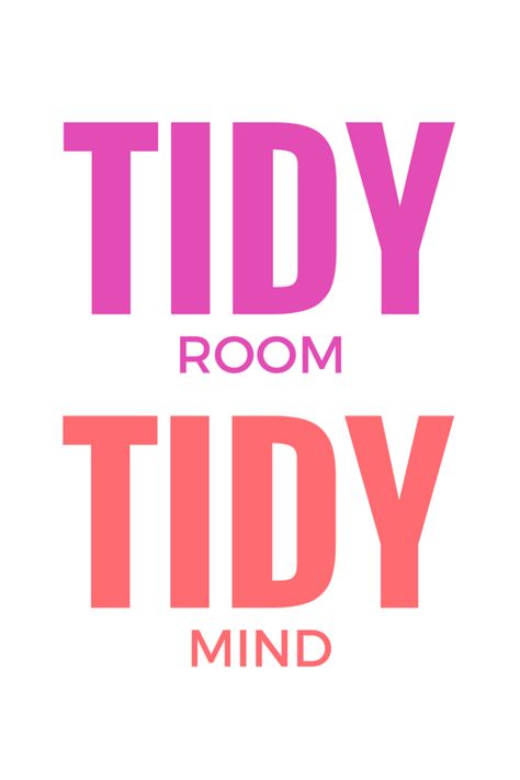 Tidy room, tidy mind. PERFECT organizing inspirational quote Organization Quotes, Cleaning Quotes, Cleaning Inspiration, Tidy Room, Spring Cleaning Checklist, Cleaning Motivation, Life Quotes Love, Sassy Quotes, Cleaning Checklist