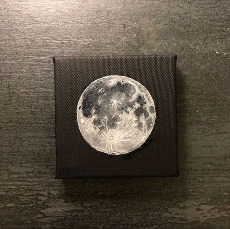 Painting Idea For Beginners, Mini Tela, Learn Acrylic Painting, Moonlight Art, Art Du Croquis, Easy Acrylic Painting, Inspiration Painting, Small Canvas Paintings, Star Painting