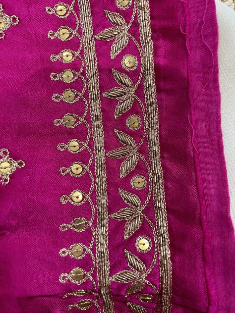 Aari Work Blouse Hand Border Design, Dupatta Border Design, Aari Work Saree Border Designs, Thread Embroidery Suits Design, Pant Models, Marori Work, Marodi Work, Gota Patti Work, Emb Designs