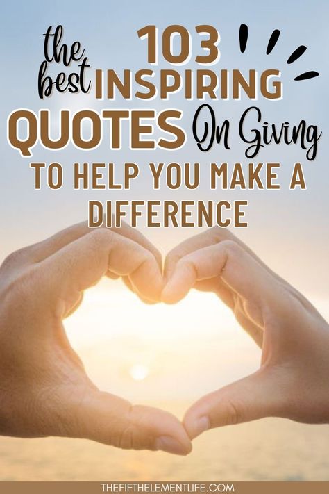 Discover a collection of meaningful quotes about giving and experience the amazing effects of generosity. Dive into inspiring words that celebrate the happiness of giving, from doing kind things for others to sharing love and compassion. Get inspired by the beauty of generosity and let these quotes motivate you to make a positive impact on other people's lives. Embrace the joy of giving and spread kindness everywhere you go! #quotes #givingquotes #love Giving Is Receiving Quotes, Quotes For Giving To Others, Making A Difference Quotes Inspiration, Quotes On Service To Others, People Who Celebrate You Quotes, Quote About Giving To Others, You Make A Difference Quotes Inspiration, Quotes About Inspiring Others, Quotes On Giving To Others