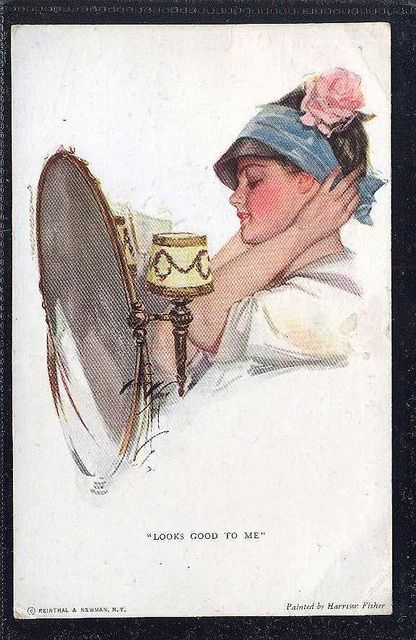 "Looks good to me" Charles Gibson, Evening Hat, Harrison Fisher, Victorian Beauty, Dressy Hats, Spring Hats, Painted Hats, Gibson Girl, Vintage Lady