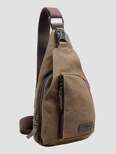 Amazon.com: CuteMe Men's Small Canvas Military Messenger Shoulder Hiking Bag Backpack (BROWN): Gateway Military Messenger Bag, Diy Clothes Bag, Man Shoulder, Travel Messenger Bag, Knitting Tote Bag, Men's Totes, Bags Casual, Italian Leather Bags, Hiking Bag