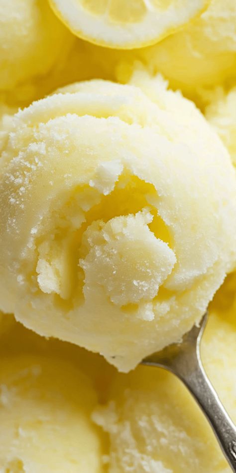 Lemon Sorbet [15 Minutes] – Chasety 15 Minute Desserts, Lemon Sorbet Recipe, Ninja Ice Cream Recipe, Sunset Kiss, Sherbet Recipes, Sorbet Ice Cream, Palate Cleanser, Make Simple Syrup, Mango Sorbet