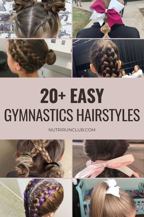 Look your best while performing your gymnastics routine with these CUTE gymnastics hairstyles. Put your hair in a bun and have some fun! We also share the best gymnastics competition hairstyles to look your best while aiming for that medal! Read more: Gymnastics Hairstyles Bun, Gymnastics Hairstyles Easy, Cute Gymnastics Hairstyles, Gymnastics Hairstyles for long hair, and much more! Gymnastics Competition Hairstyles, Dance Practice Hair, Easy Gymnastics Hairstyles, Hairstyles For Gymnastics, Hairstyles Gymnastics, Recital Hairstyles, Competition Hairstyles, Pool Day Hairstyles, Gymnastics Meet Hair