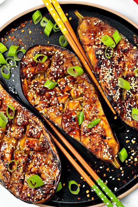 Miso Glazed Aubergine, Miso Glazed Eggplant Recipe, Miso Roasted Eggplant, Miso Chicken Salad, Miso Aubergine Recipe, Miso Glazed Eggplant, Vegan Miso Recipes, Miso Eggplant Recipes, Red Miso Recipes