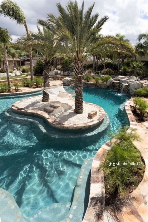 Lagoon Pool Backyard, Pools With Lazy River Backyards, Pool Mansion, Rich House, Big Pool, Lazy River Pool, Roblox House, Pool House Designs, Big Pools