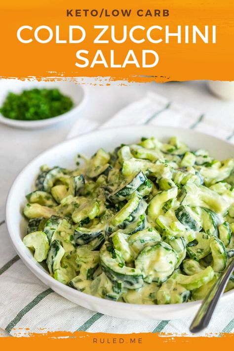 Zucchini Salad Recipes Cold, Zucchini Recipes Salad, Fresh Zucchini Salad, Cold Zucchini Recipes, Cold Zucchini Salad, Zucchini Salad Recipes, Vegan Squash, Zucchini Side Dish Recipes, Courgette Salad