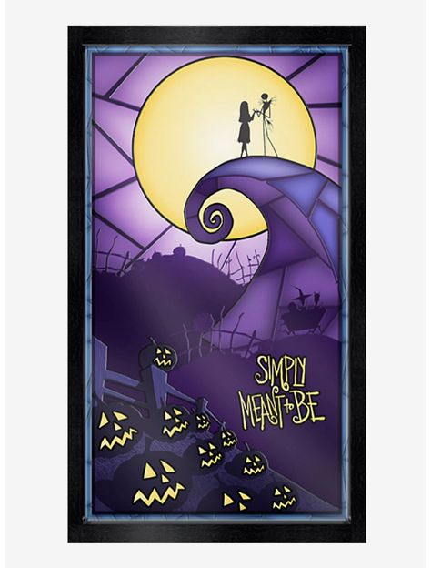 The Nightmare Before Christmas Simply Meant To Be Wood Wall Art Simply Meant To Be, Stained Glass Wall Art, The Nightmare Before Christmas Jack, Christmas Jack Skellington, Nightmare Before Christmas Jack, Jack And Sally, Unique Diy Gifts, The Nightmare Before Christmas, The Nightmare