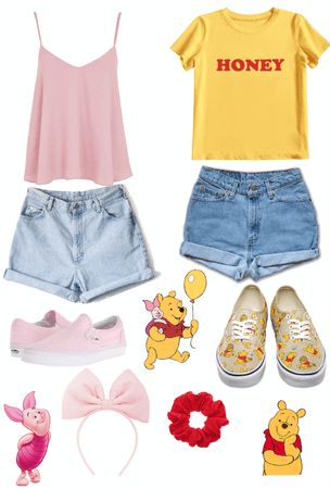 Disneybound Outfit | ShopLook Disney Bound Pooh, Best Friend Disneybound, Cute Disney Princess Outfits, Winnie The Pooh Inspired Outfits, Disney Inspired Outfits Women, Piglet Outfit, Winnie The Pooh Disneybound, Pooh Disneybound, Inspired Disney Outfits