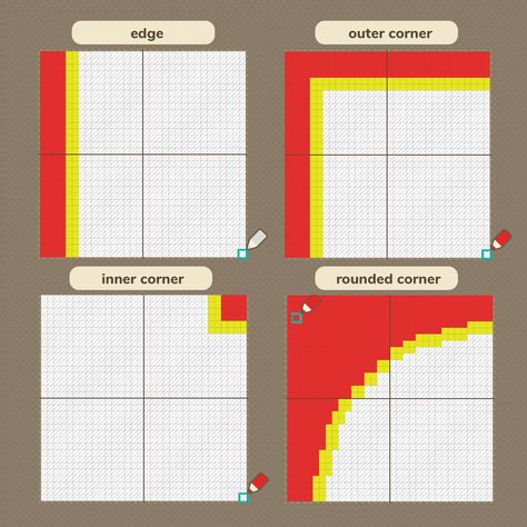 Acnh Path Pixel, Acnh Path Designs, Acnh Guide, Acnh Tips, Acnh Path, Path Edging, Acnh Paths, Acnh Patterns, Ac New Leaf