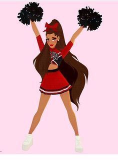 #USA Cartoon Cheerleader, Doodle Animation, Cheer Poses, Red Outfits, Animation Illustration, Cheer Stunts, Cheer Outfits, Cheer Girl, Cheerleading Outfits