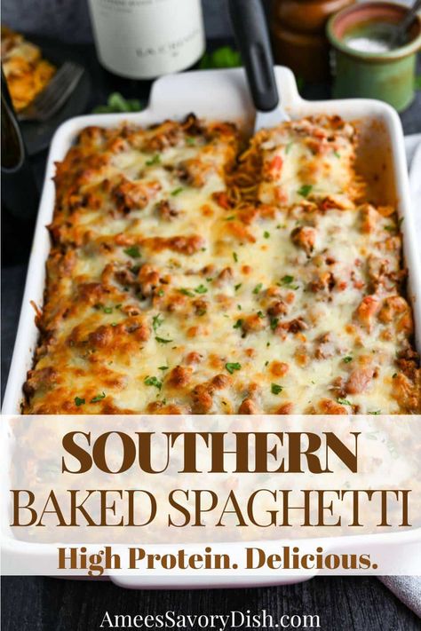 Taste Of Home Baked Spaghetti Recipe, Easy Spaghetti Casserole Baked, Best Spaghetti Casserole, Baked Spaghetti Healthy, Ground Turkey Baked Spaghetti, Easy Casserole Recipes For Dinner Pasta, Baked Spaghetti Casserole Ground Beef, Spaghetti Noodle Casserole, Best Spaghetti Bake Recipe