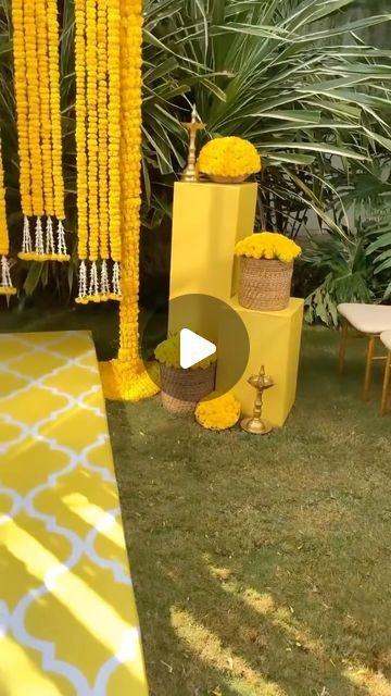 Dream_Event on Instagram: "Haldi & mahendi Decoration 😍 For any kind of event decoration contact us on 9265822316 or Dm @dream_event_by_yogit   #haldiceremony #haldidecor #mahendidecoration #firstnightdecoration #dreameventbyyogit #adajan #katargam #varachha #surat" Best Haldi Decoration, Haldi Decor Ideas At Home, Home Haldi Decor, Haldi Function Decoration At Home, Wedding Haldi Decoration, Haldi Setup Decor, Haldi Decoration Ideas At Home, Haldi Function Decoration, Haldi Decorations