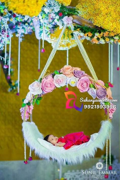 Naming Ceremony Decoration | Cradle Decoration | Baby Shower, Naming Ceremony, Birthday Party, Wedding Planner Gud Nite, Cradle Decoration, Mendhi Decor, Naming Ceremony Decoration, Indian Baby Showers, Cradle Ceremony, Marriage Decoration, Baby Cradle, Wedding Ceremony Backdrop