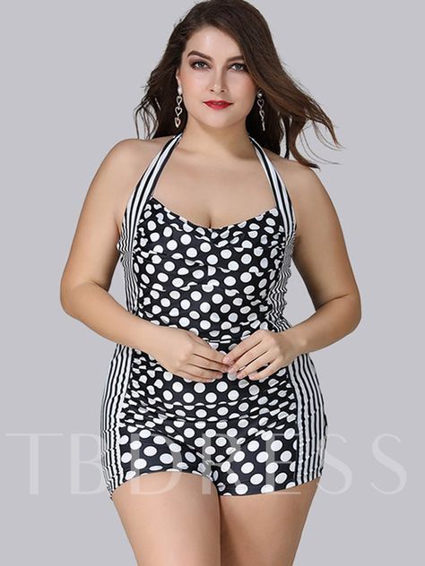 Casual Beach Outfit Plus Size, Beach Outfit Plus Size, Plus Size Cover Up, Polka Dot Bathing Suit, Polka Dot Swimsuit, Plus Zise, Summer Style Guide, Curvy Swimwear, Plus Size One Piece